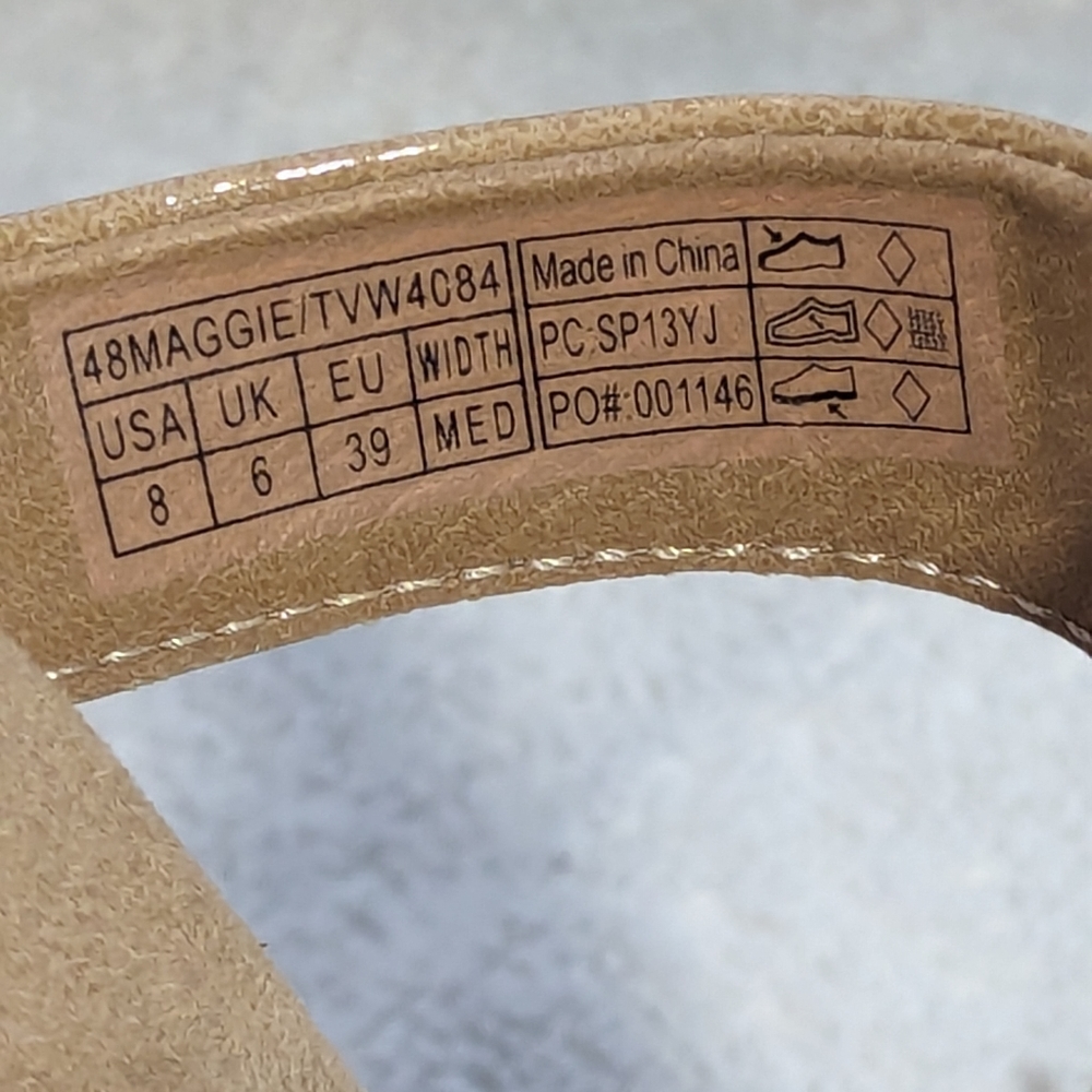 Vionic Tan Wedge Sandals with Stud Accents - Picture 6 of 15